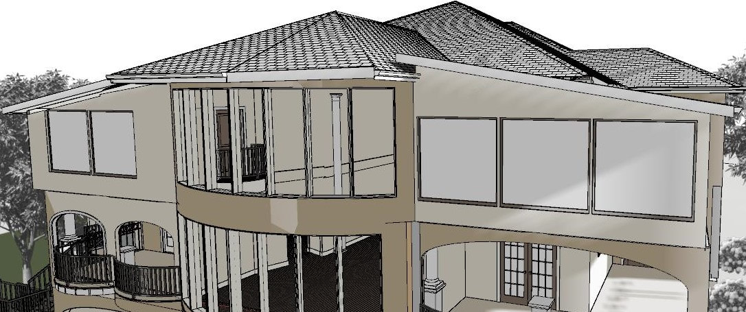 Saya Estate - Rear Sketch